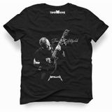 Tshirthane Metallica James Hetfield Guitar Siyah Erkek Tshirt