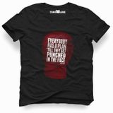 Tshirthane Mike Tyson Everybody Has a Plan Siyah Erkek T-shirt