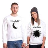 Tshirthane Moonlight Sunshine 2'li Sevgili Sweatshirt