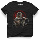 Tshirthane Mortal Kombat Scorpion Fatality Siyah Erkek T-shirt