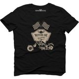 Tshirthane Motor Oil Siyah Erkek T-shirt