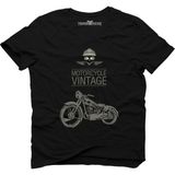 Tshirthane Motorcycle Vintage Siyah Erkek T-shirt