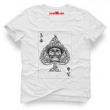 Tshirthane Motorhead İskanbil İskelet Beyaz Erkek T-shirt