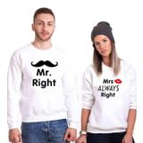 Tshirthane Mr. Mrs. Fare Sevgili Kombinleri Sweatshirt Kombini, Kadın, S-Tek Ürün Fiyatıdır, Kombin Yapmak İçin En Az 2 Adet Sepete Ekleyiniz