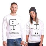 Tshirthane Mutluluk Benim Yanımda Sevgili Kombinleri Sweatshirt Kombini, Erkek, L-Tek Ürün Fiyatıdır, Kombin Yapmak İçin En Az 2 Adet Sepete Ekleyiniz