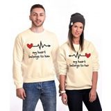 Tshirthane My Heart Belongs To 2'li Sevgili Sweatshirt
