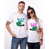 Tshirthane My World 2'li Sevgili T-shirt