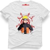 Tshirthane Naruto Kakashi Manga Anime Beyaz Erkek T-Shirt - L