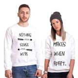Tshirthane Nothing Makes Sense Sevgili Kombinleri Sweatshirt Kombini, Kadın, XL-Tek Ürün Fiyatıdır, Kombin Yapmak İçin En Az 2 Adet Sepete Ekleyiniz