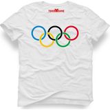Tshirthane Olimpiyat Beyaz Erkek T-Shirt