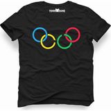 Tshirthane Olimpiyat Olimpia Siyah Erkek T-Shirt