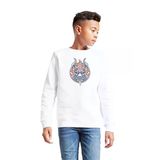 Tshirthane One Piece Anime Yamato Mask Beyaz Çocuk 2ip Sweatshirt P19468S3209, 11-12 Yaş