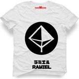 Tshirthane One Punch Man Evangelion ramiel Erkek T-Shirt - XS - Beyaz
