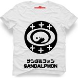 Tshirthane One Punch Man Evangelion sandalhon Erkek T-Shirt - XXL - Beyaz