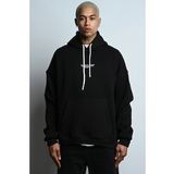 Tshirthane Oversize Kapşonlu Kanguru Cepli İçi Polarlı 3 İplik Erkek Sweatshirt