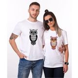 Tshirthane Owl Baykuş 2'li Sevgili T-shirt
