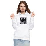 Tshirthane P18434S1563 Blackpink Revolution Beyaz Kadın Kapüşonlu Sweatshirt