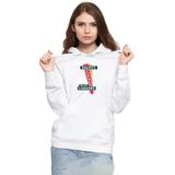 Tshirthane P18824S4053 Fargo Ralph's Corner Diner 3ip Kapüşonlu Kadın Beyaz Sweatshirt