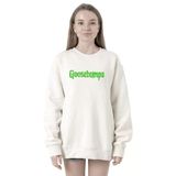 Tshirthane P18977S7717 Goosebumps Lettern Beyaz Kadın Kapüşonlu Sweatshirt