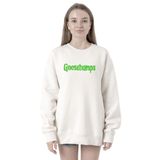 Tshirthane P18977S7717 Goosebumps Lettern Beyaz Kadın Kapüşonlu Sweatshirt