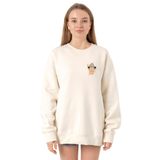 Tshirthane P19069S6929 Ekru Kadın Sweatshirt