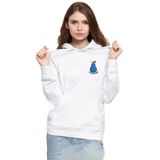 Tshirthane P19255S223 One Piece Anime Gura Gura Devil Fruit 3ip Kapşonlu Kadın Beyaz Sweatshirt