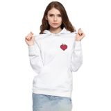 Tshirthane P19352S9247 One Piece Anime Ope Ope Devil Fruit 3ip Kapşonlu Kadın Beyaz Sweatshirt
