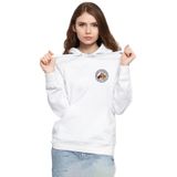 Tshirthane P19525S3741 Popeye The Sailor Man Beyaz 3ip Kapüşonlu Kadın Sweatshirt