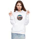 Tshirthane P20147S8725 And So The Adventure Begins Beyaz Kadın Kapüşonlu Sweatshirt