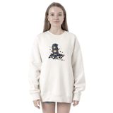 Tshirthane P20223S3594 Boogiepop Phantom Yin Yang Beyaz Kadın Kapüşonlu Sweatshirt