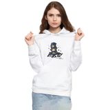Tshirthane P20229S8714 Boogiepop Phantom Yin Yang Beyaz Kadın Kapüşonlu Sweatshirt