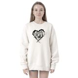 Tshirthane P20496S1652 Chucky And Bride Horror 2ip Kadın Beyaz Sweatshirt