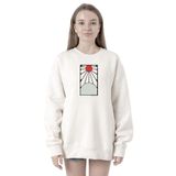 Tshirthane P20751S9135 Demon Slayer Anime Crest Earring Demon 2ip Kadın Beyaz Sweatshirt