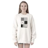 Tshirthane P20824S5332 Demon Slayer Anime Patterns 2ip Kadın Beyaz Sweatshirt