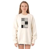 Tshirthane P20825S2780 Ekru Kadın Sweatshirt