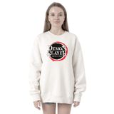 Tshirthane P20852S4453 Demon Slayer Anime Squad Demon Slayer Kimetsu No Yaiba 2ip Kadın Beyaz Sweatshirt