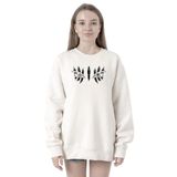 Tshirthane P20896S1876 Demon Slayer Anime Upper Moon Demon Eyes 2ip Kadın Beyaz Sweatshirt