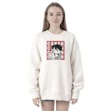 Tshirthane P20946S7913 Detective Conan Anime Conan 2ip Kadın Beyaz Sweatshirt