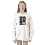 Tshirthane P21011S5157 Erased Anime All Main Character Minimal Colorful Art 2ip Kadın Beyaz Sweatshirt