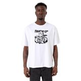Tshirthane P21112S1273 Halloween Oversize Erkek Beyaz T-shirt