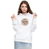 Tshirthane P21584S6349 Indiana Jones Lao Che Air Freight 3ip Kapşonlu Kadın Beyaz Sweatshirt