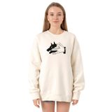 Tshirthane P21646S123 Ekru Kadın Sweatshirt