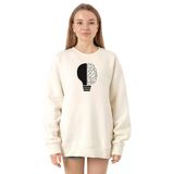 Tshirthane P21842S1862 Ekru Kadın Sweatshirt
