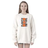 Tshirthane P21867S9028 Love Death Robots Orange 2ip Kadın Beyaz Sweatshirt
