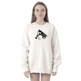 Tshirthane P22029S8180 Monogatari Anime Suruga Monkey Symbol 2ip Kadın Beyaz Sweatshirt