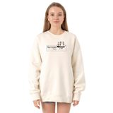 Tshirthane P22365S5002 Ekru Kadın Sweatshirt