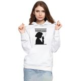 Tshirthane P22575S2272 Pulp Fiction Mia Wallace Goddamn Beyaz 3ip Kapüşonlu Kadın Sweatshirt
