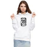 Tshirthane P22607S6595 Rick Me Myself and I Rick Halloween Beyaz 3ip Kapüşonlu Kadın Sweatshirt