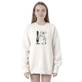 Tshirthane P22650S5275 Rurouni Kenshin Black White Art Beyaz 2ip Kadın Sweatshirt