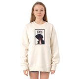 Tshirthane P22740S9941 Ekru Kadın Sweatshirt